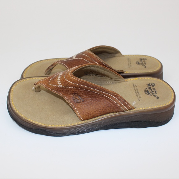 DR. MARTENS Doc Martens Martins Brown Sandal Thong Flip Flop Slide On B… - Picture 5 of 8